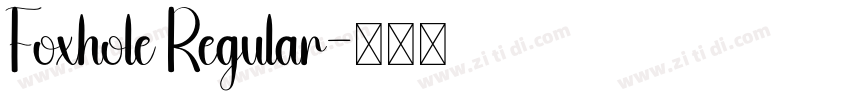 Foxhole Regular字体转换